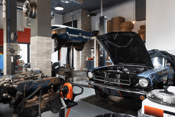 Vehiculo en taller mecanico